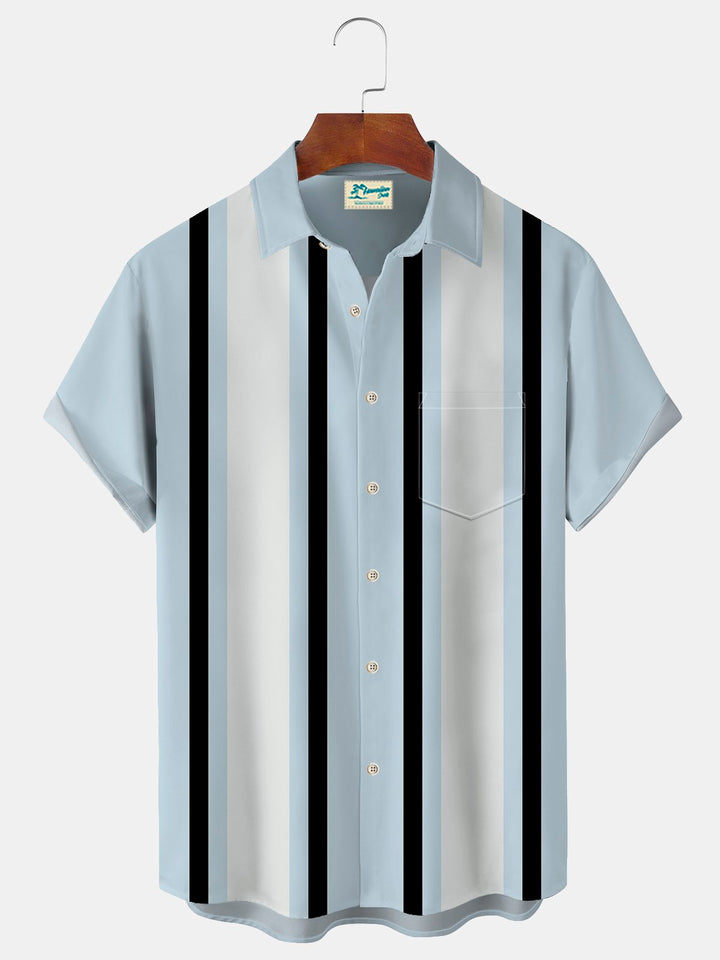 Alohadaddy Vintage Bowling Print Beach Men&