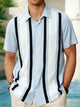 Alohadaddy Vintage Bowling Print Beach Men's Hawaiian Oversized Pocket Shirt