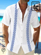 Alohadaddy Vintage Bowling Ethnic Print Beach Men's Hawaiian Oversized Pocket Shirt