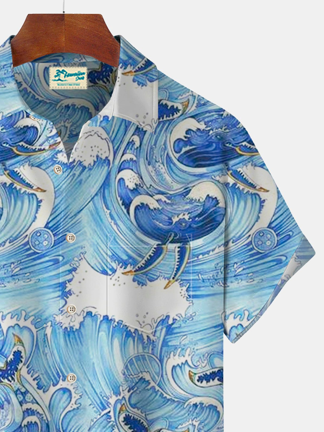 Alohadaddy Nautical Whale Print Beach Men&