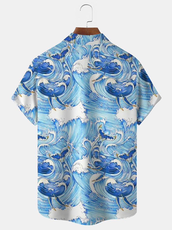 Alohadaddy Nautical Whale Print Beach Men&