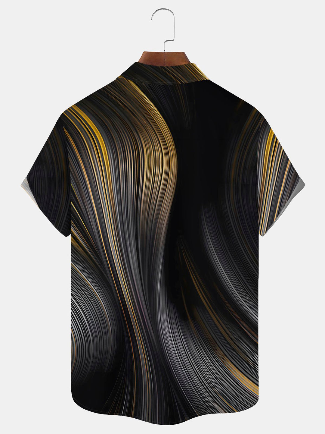 Camisa con bolsillos abotonados para hombre con estampado de Jesús en degradado Alohadaddy
