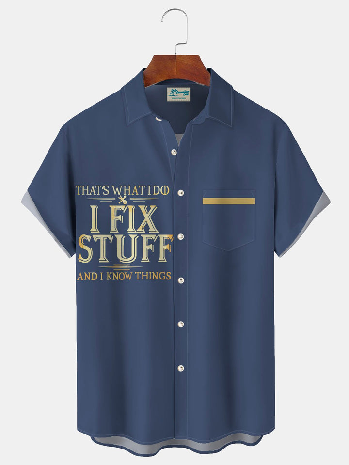 Alohadaddy Vintage I Fix Stuff Print Men&