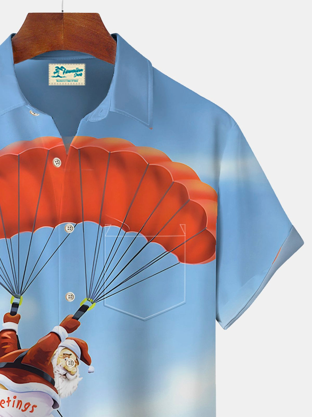 Alohadaddy Summer Christmas Santa Print Beach Men&