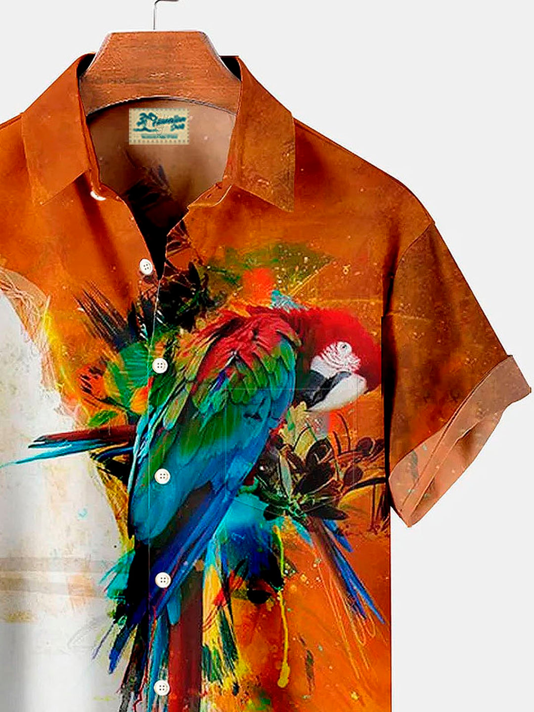 Chemise boutonnée à imprimé perroquet hawaïen pour homme Alohadaddy