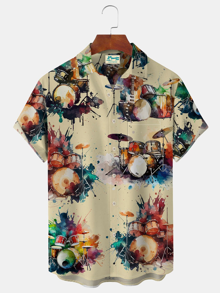 Alohadaddy Watercolor Drum Kit Print Beach Men&