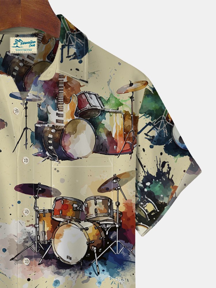 Alohadaddy Watercolor Drum Kit Print Beach Men&