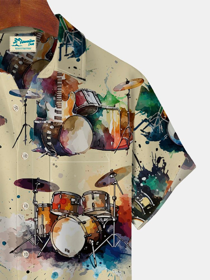 Alohadaddy Watercolor Drum Kit Print Beach Men&