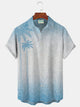 Alohadaddy Coconut Tree Print Beach Men's Hawaiian Oversized Short Sleeve Shirt with Pockets