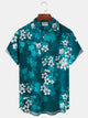 Alohadaddy Hawaiian Vintage Floral Print Men's Button Down Pocket Short Sleeve Shirt