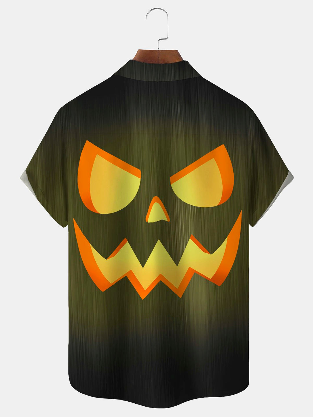 Alohadaddy Halloween Pumpkin Smiley Face Textured Print Men&
