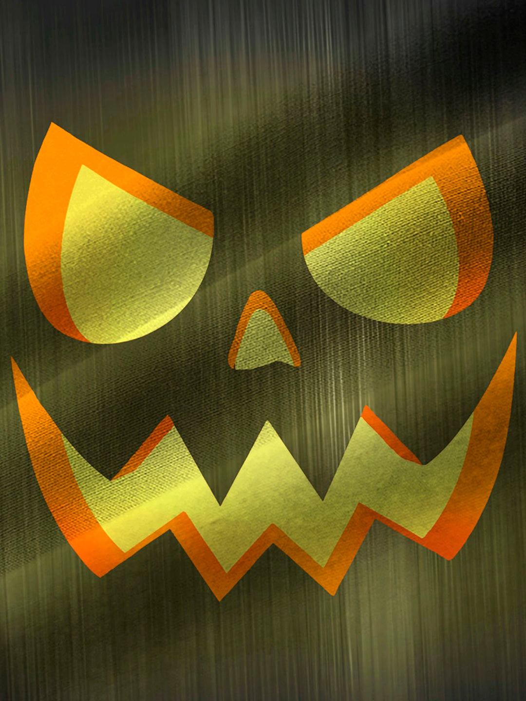 Alohadaddy Halloween Pumpkin Smiley Face Textured Print Men&