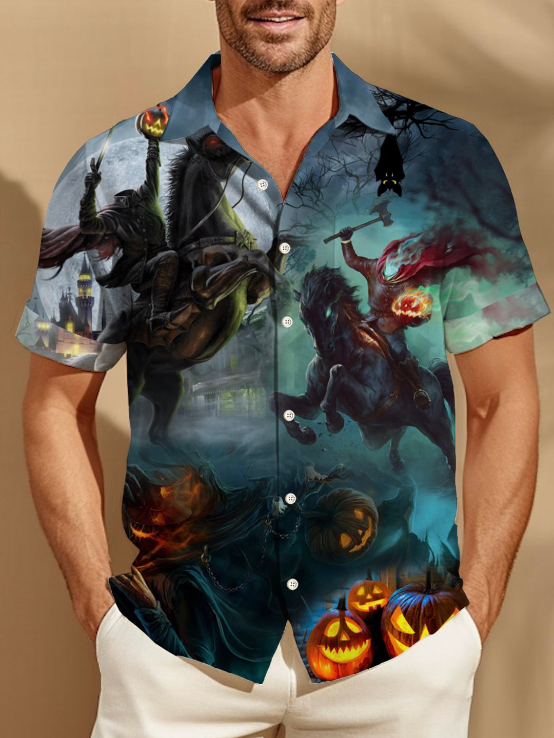 Alohadaddy Headless Horseman Halloween Print Men&