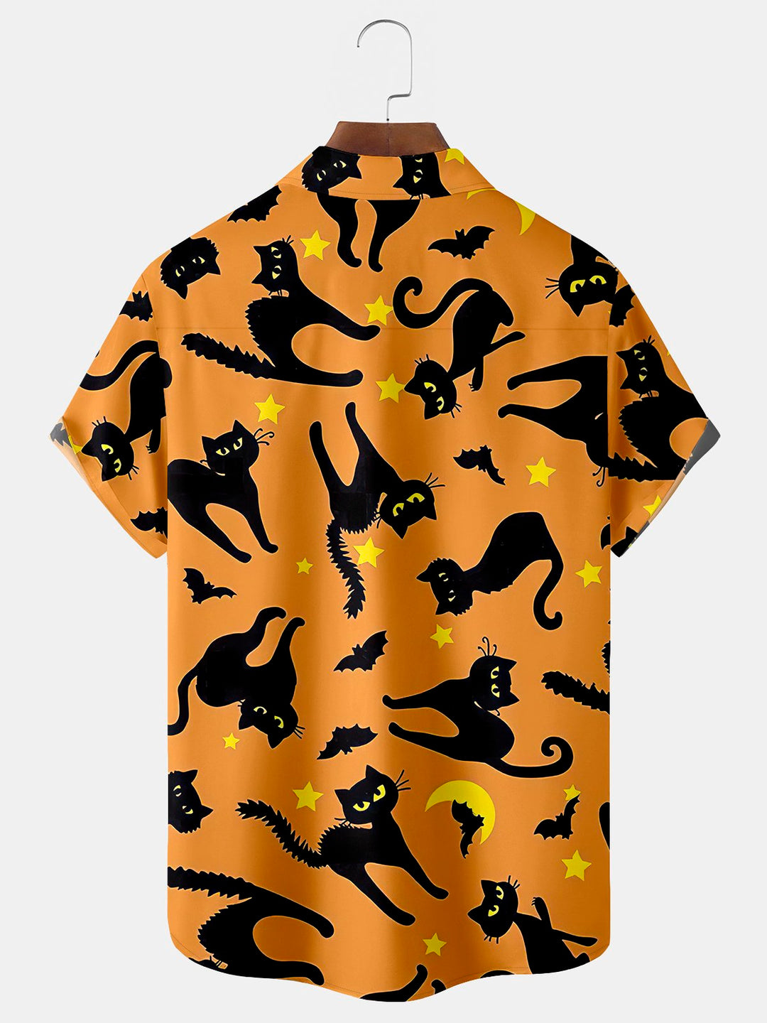 Alohadaddy Halloween Black Cat Print Beach Men&