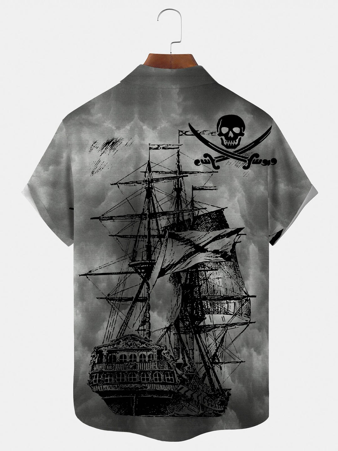 Alohadaddy Vintage Nautical Pirate Print Men&