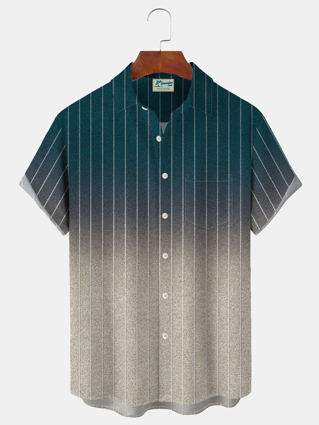 Alohadaddy Vintage Gradient Stripe Print Men&