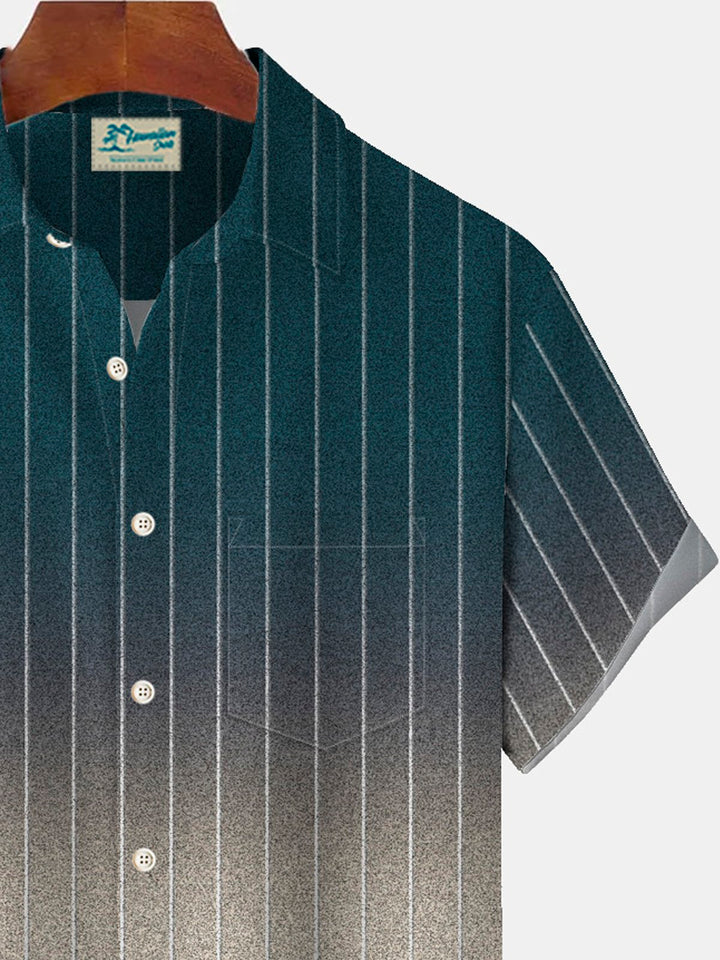 Alohadaddy Vintage Gradient Stripe Print Men&