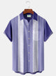 Alohadaddy Floral Stripe Print Beach Men's Hawaiian Oversized Shirt with Pockets