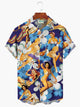 Alohadaddy Flower Girls Print Beach Men's Hawaiian Oversized Shirt with Pockets