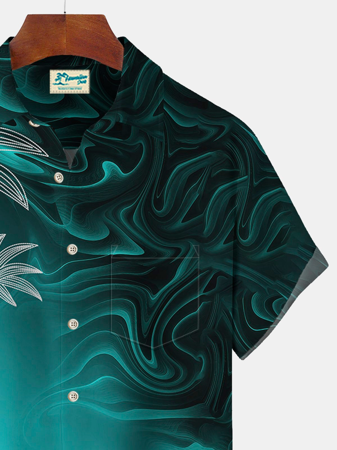 Alohadaddy Ombre Coconut Tree Print Beach Men&