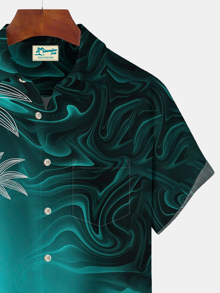 Alohadaddy Ombre Coconut Tree Print Beach Men&