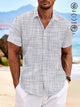 Alohadaddy Basic Casual Print Beach Men's Hawaiian Oversized Short Sleeve Shirt with Pockets