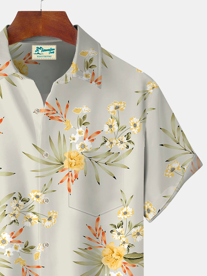 Alohadaddy Floral Print Beach Men&