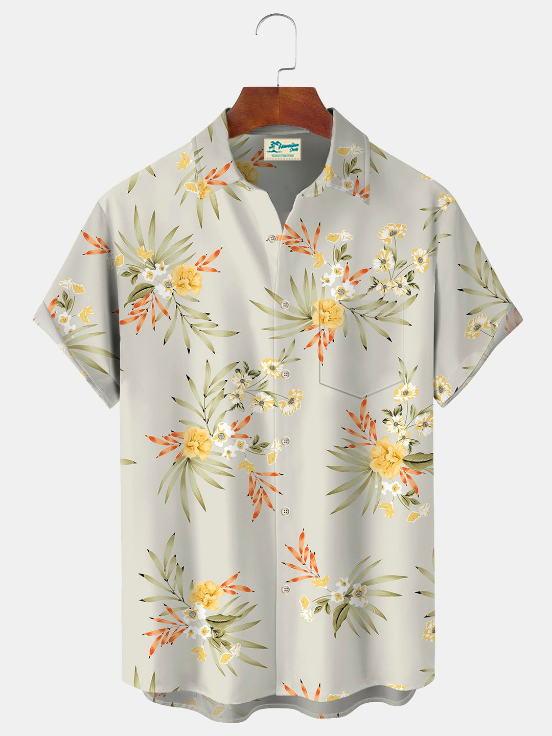 Alohadaddy Floral Print Beach Men&