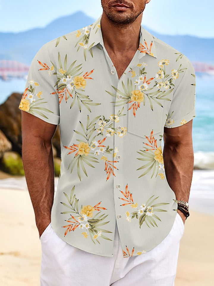 Alohadaddy Floral Print Beach Men&