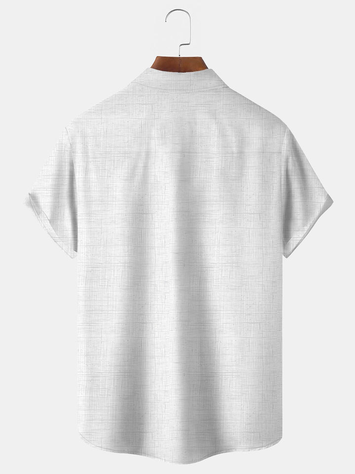 Camisa con bolsillos abotonados para hombre con estampado texturizado en contraste de Alohadaddy Basics