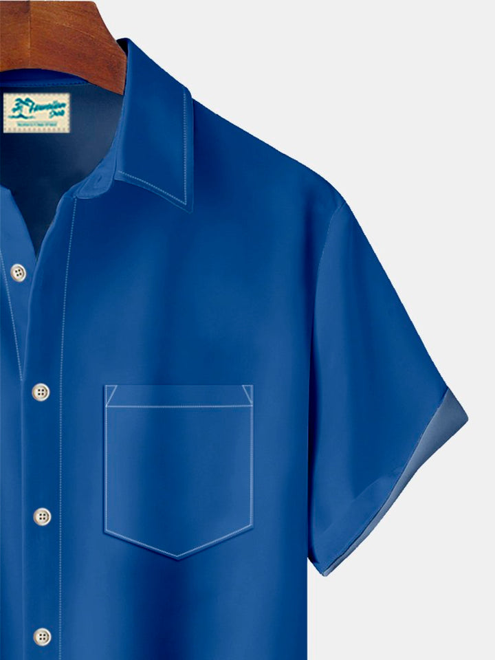 Camisa hawaiana extragrande con bolsillos y estampado de gnomos y bandera de Alohadaddy para hombre