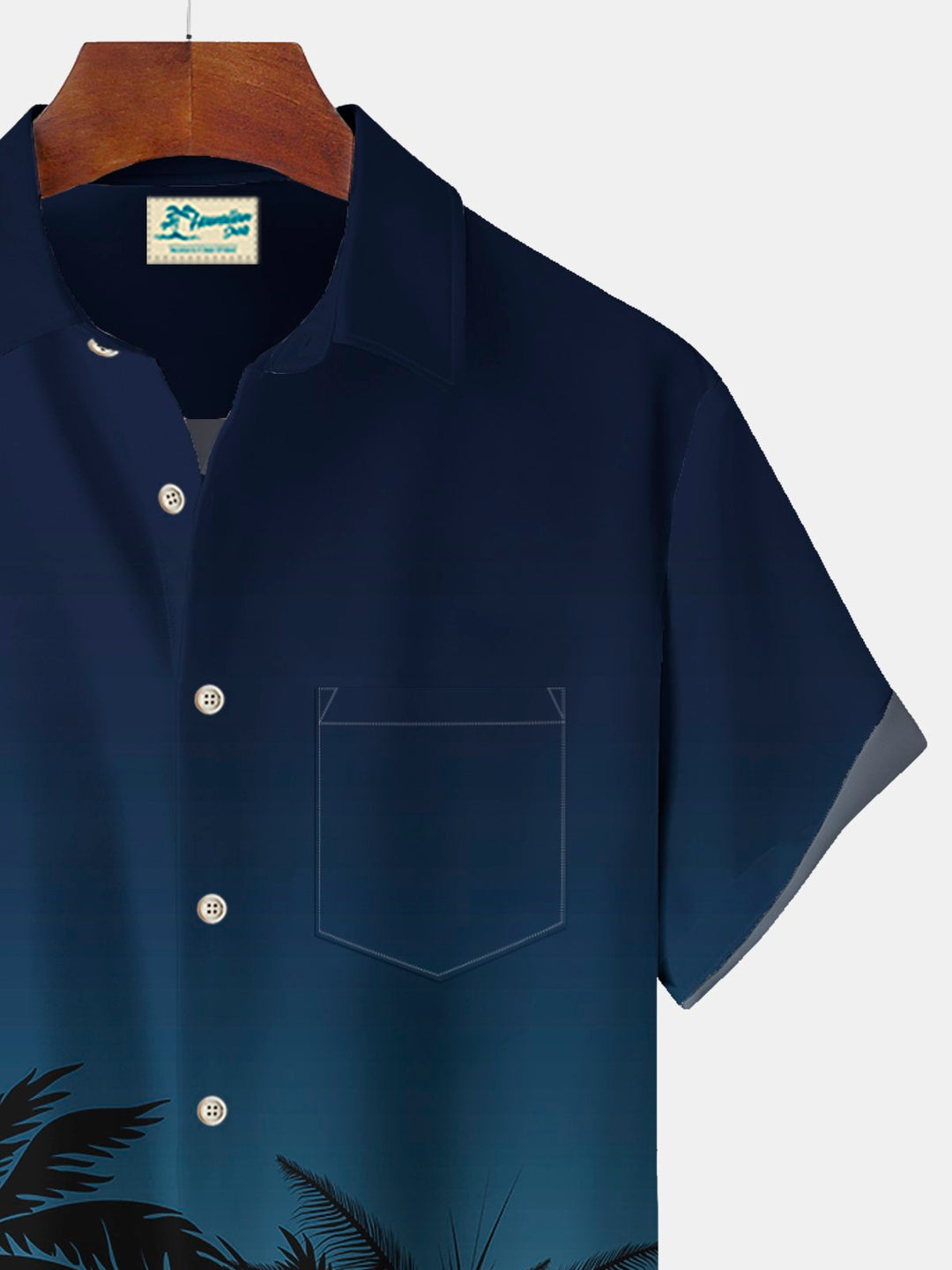 Alohadaddy Ombre Coconut Tree Print Beach Men&