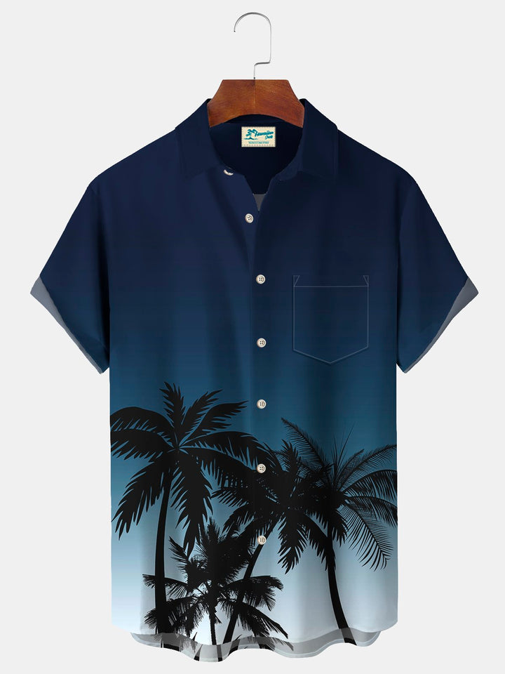 Alohadaddy Ombre Coconut Tree Print Beach Men&