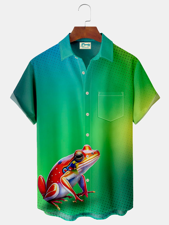 Alohadaddy Gradient Polka Dot Frog Print Men&