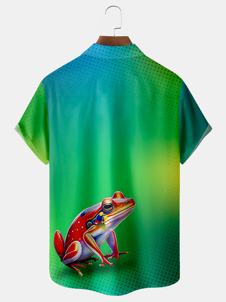 Alohadaddy Gradient Polka Dot Frog Print Men&