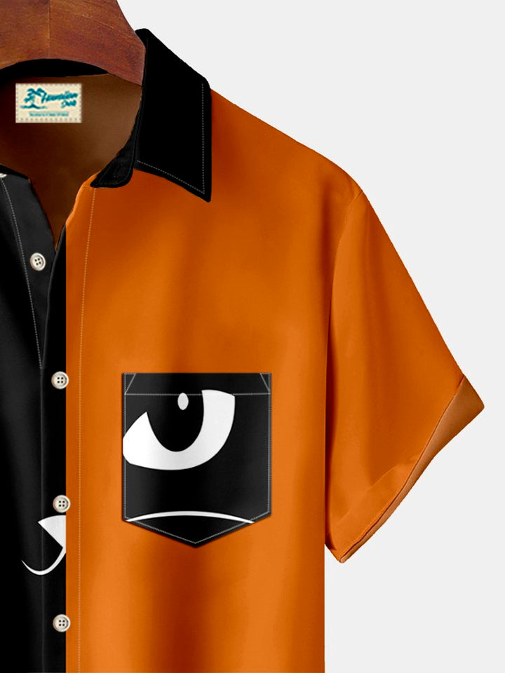 Alohadaddy Halloween Cat Color Print Beach Men&