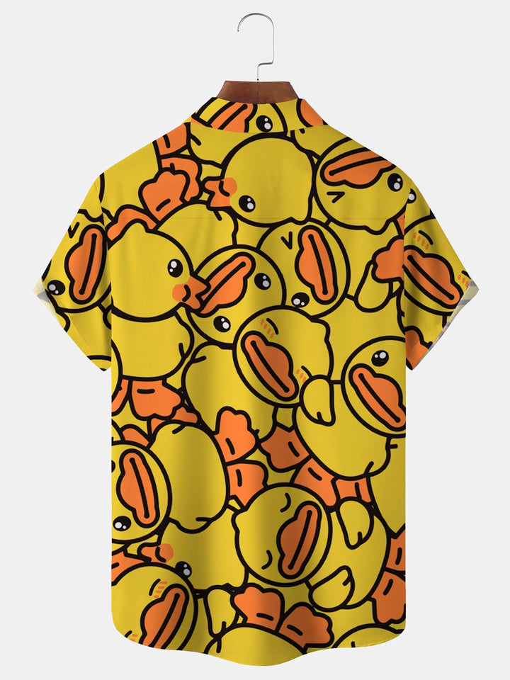 Alohadaddy Hawaiian Fun Cartoon Duck Printed Men&