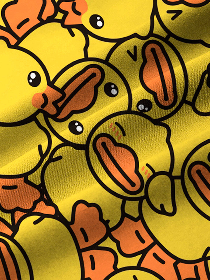 Alohadaddy Hawaiian Fun Cartoon Duck Printed Men&