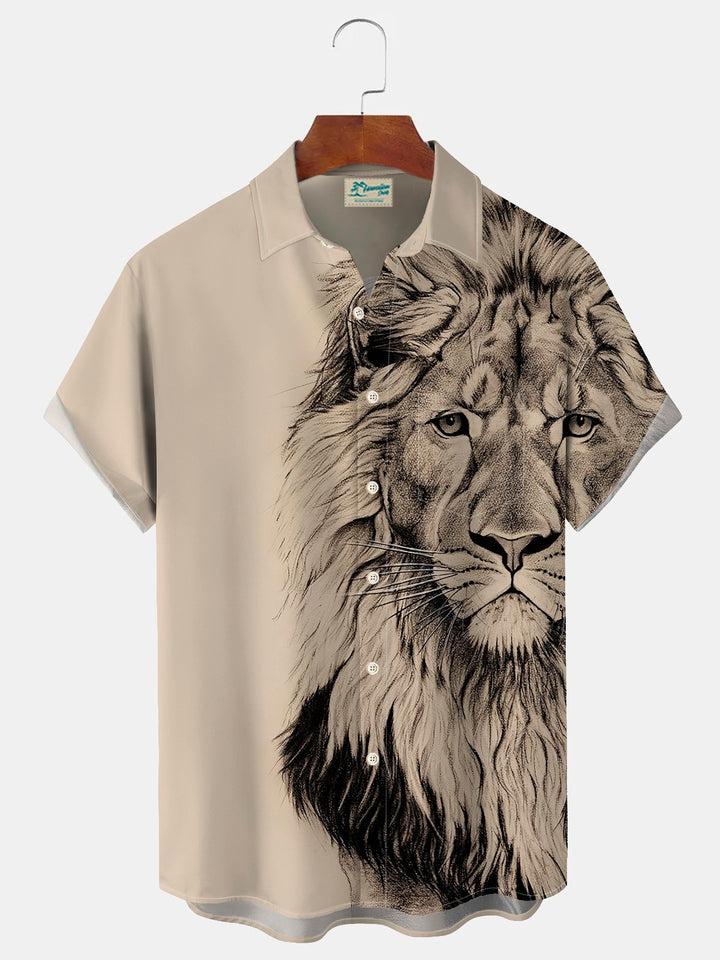 Alohadaddy Vintage Lion Print Men&
