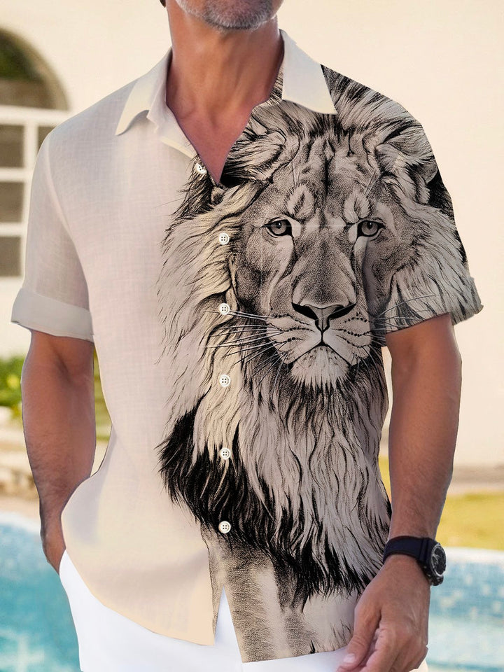 Alohadaddy Vintage Lion Print Men&