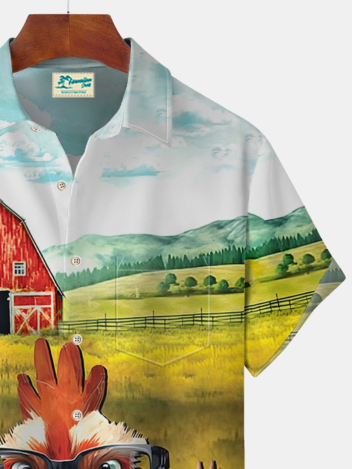Alohadaddy Animal Rooster Print Men&