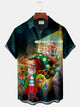 Alohadaddy Plum Bamboo Botanical Print Beach Men's Hawaiian Oversized Shirt with Pockets