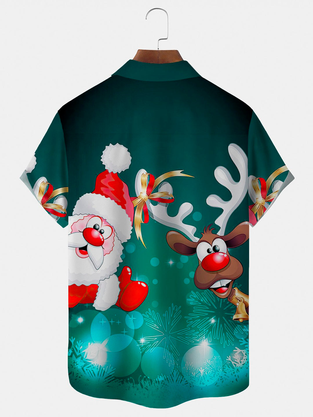 Alohadaddy  Christmas Santa Claus sika deer print men&