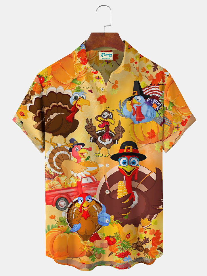 Alohadaddy Thanksgiving Turkey Print Men&