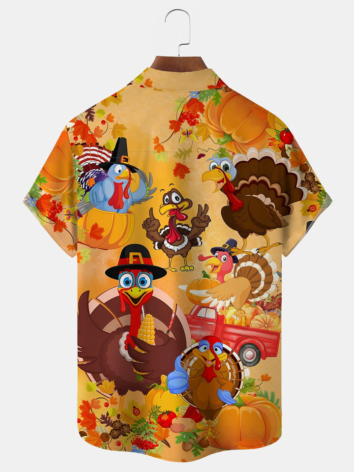 Alohadaddy Thanksgiving Turkey Print Men&
