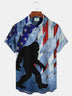 Alohadaddy Holiday National Flag Printed Men's Button Pocket Shirt