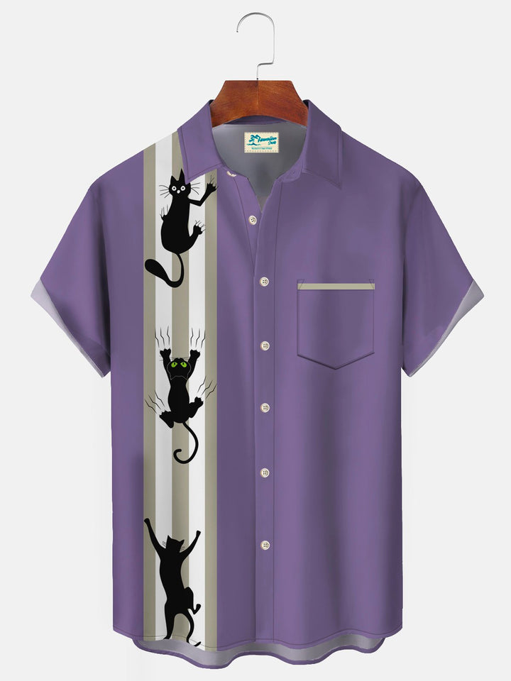 Camisa hawaiana extragrande con bolsillos y estampado playero Alohadaddy para hombre