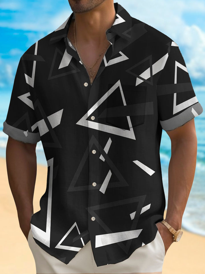 Alohadaddy Geometric Triangle Print Men&