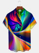 Alohadaddy Men's Art Ombre Print Button Pocket Shirt