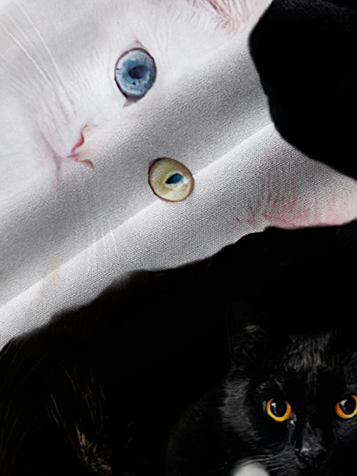 Alohadaddy Cute Black and White Cat Men&